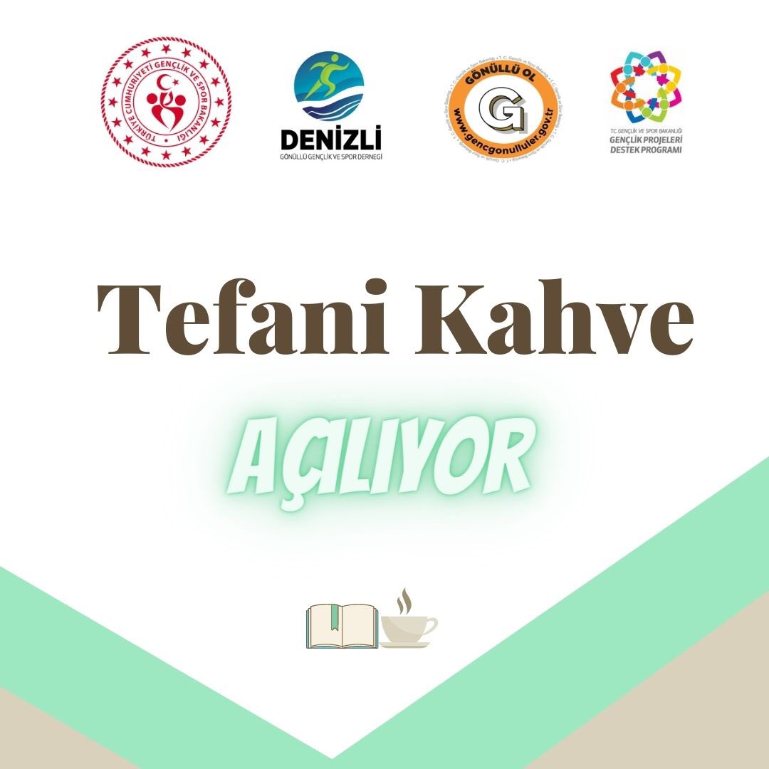 Derneğimizin Gençlik Projeleri Destek Programı 2020/1 Kapsamında Gençlik ve Spor Bakanlığınca Desteklenen Kitap Kafe Projesi “Tefani Kahve” Açılıyor. 🥳
Gelişmelerden haberdar olmak için bizi takipte kalın. 🥳

<a href="/gonullufed/">Gönüllülük Federasyonu</a>