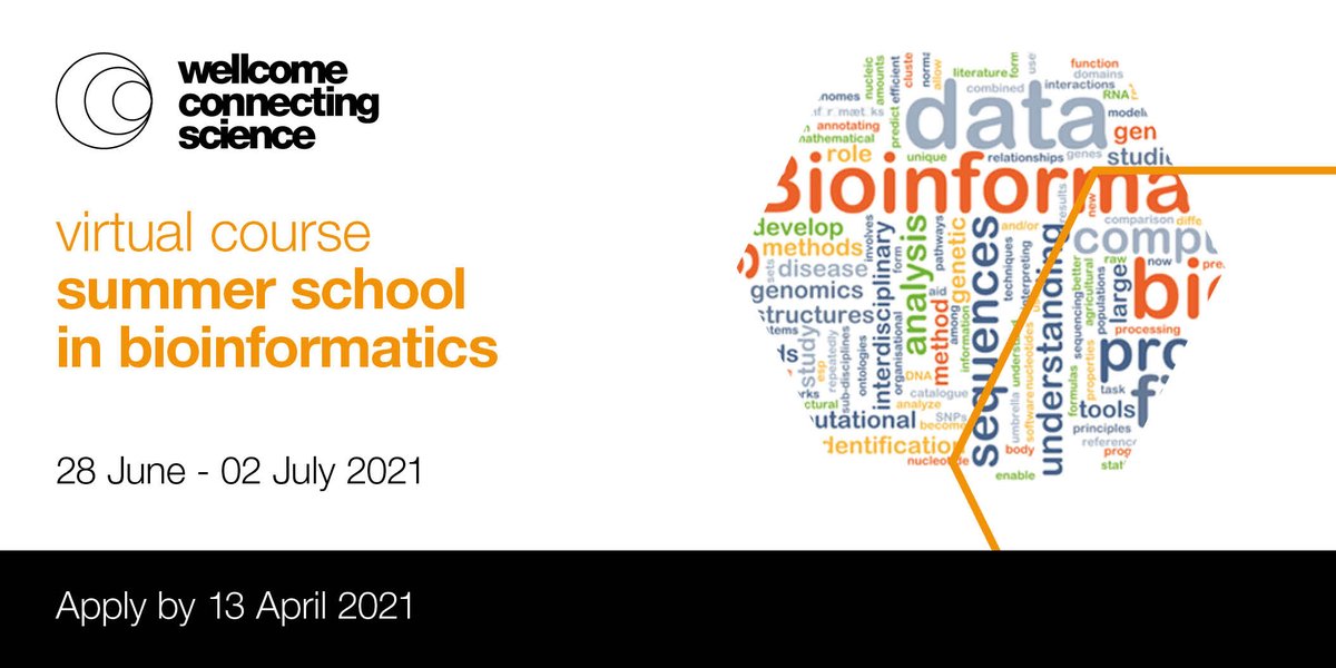 ⏰Deadline reminder - less than 1 week to apply for this year's Summer school in Bioinformatics, organised with <a href="/EBItraining/">EMBL-EBI Training</a>

This course provides an introduction to the use of #bioinformatics in biological research

📩Apply by 13 April to be considered➡️bit.ly/31V1fa0