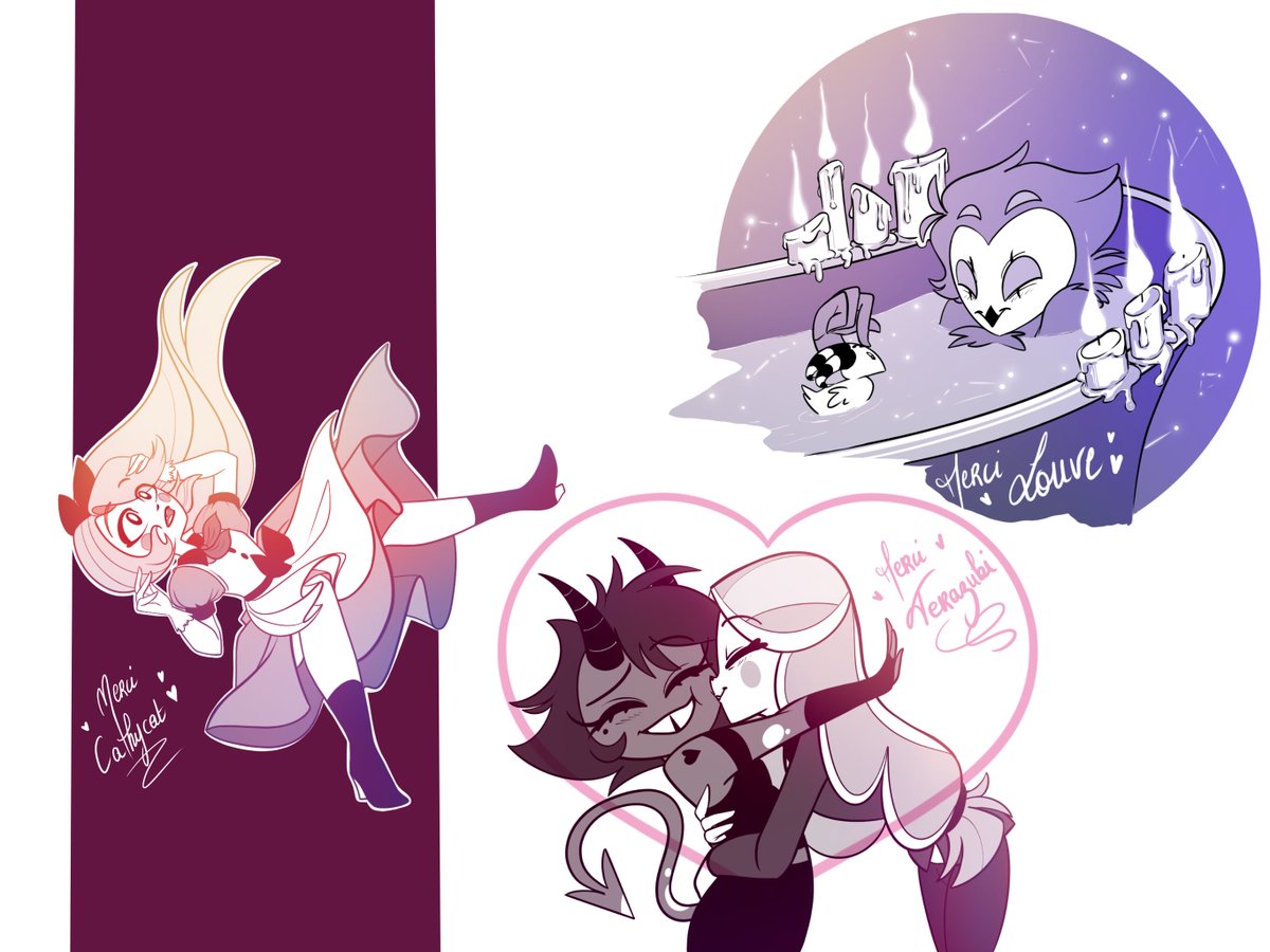 HazbinHotelFR's tweet photo. 🎨 Voici la suite des illustrations réalisées par @Athyess lors de notre précédent live ! Merci à tous pour vos donations ! ✨
Vous pouvez retrouver tout l'historique de nos donations sur le site web dédié !
https://t.co/MSdalbP5U5
#HelluvaBoss #HazbinHotel #InHellUrALive https://t.co/7ESvEEtQqZ