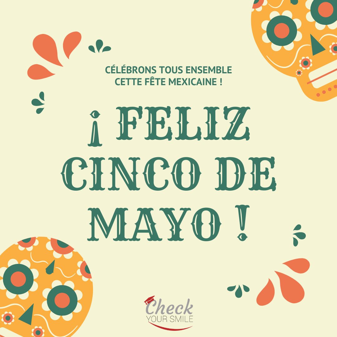 CheckYourSmile2's tweet photo. Aujourd’hui nous sommes le 5 mai, et au Mexique c’est jour de fête ! 🌮

#checkyoursmile
#cincodemayo
#mexique
#mexico https://t.co/s1iJSGzbcv