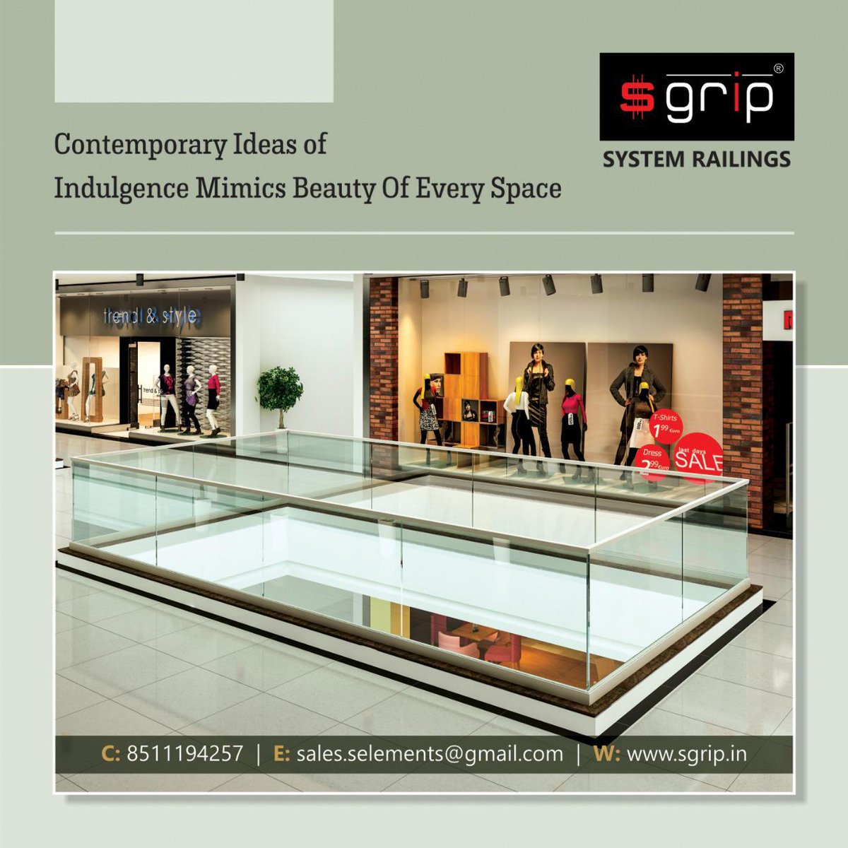 HardwareSamachr's tweet photo. To match all forms of interior designs and exterior elevations, @sgriprailing βs Glass Railing Systems is here to Fulfill all your Requirements.
#SGriprailings #SGrip #railingsystems #handrails #railingsolutions #railings #commercialrailings #aluminumrailing #Sgriprajkot https://t.co/fS7emFl4wG