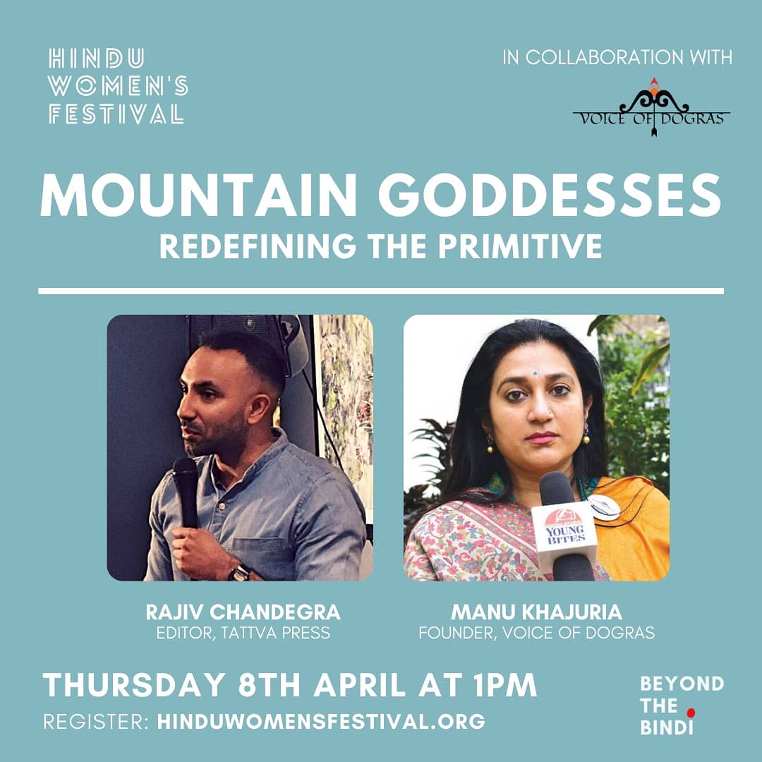 Day 2 of #Hinduwomensfestival 
We've got <a href="/rajivchandegra/">Rajiv Chandegra</a> and <a href="/KhajuriaManu/">Manu Khajuria</a> discussing the importance of Goddesses interconnected with nature in today's world. This may interest you:  <a href="/n_patel79/">Nisha Patel</a> @aniladhami
<a href="/planetParle/">Parle Patel</a> <a href="/shrutinotes/">Shruti Chauhan</a>
@nikeshshukla 
<a href="/ShankarAnoushka/">Anoushka Shankar</a>
<a href="/tweeter_anita/">anita anand</a>
