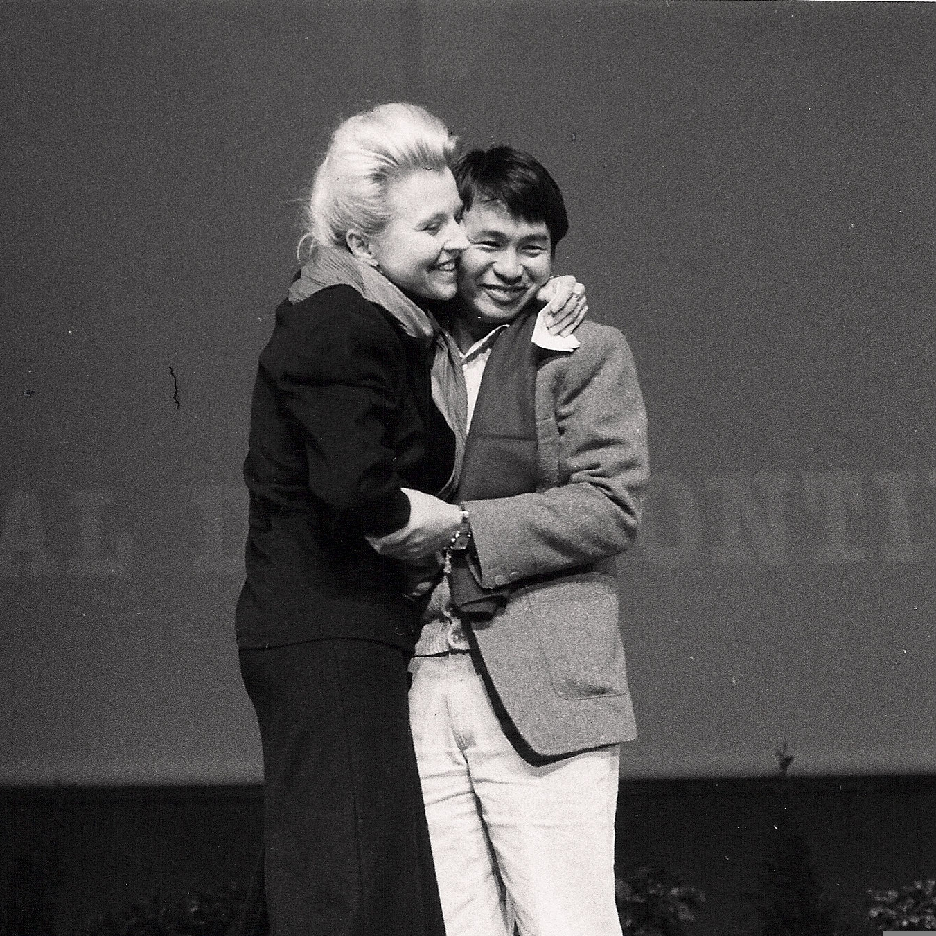 Happy Birthday, Hou Hsiao-hsien! Photographed here with Hannah Schygulla at 1985. 