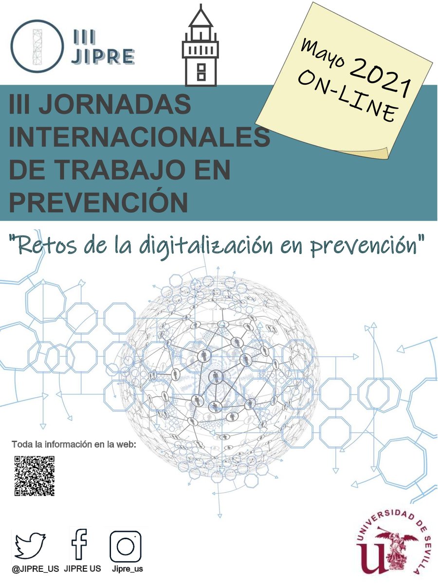 JIPRE_US's tweet image. Las III Jornadas Internacionales de Trabajo en Prevención están muy cerca

Si tenéis ideas o investigáis sobre los retos de la digitalización en la prevención este es vuestro espacio

+ info: n9.cl/4x9f

@CienciaGob @PNSDgob @SaludISCIII @eSaludInvestiga @AragonAmit