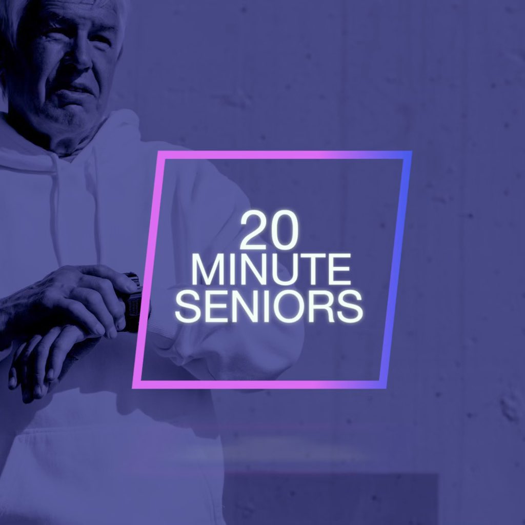20 Minute Seniors, Out Friday! These sessions are designed to help improve day to day functionality and physical well-being. Ideal for those 65+ but suitable for ANYONE looking for low-impact exercise. #seniorworkout #fitforlife #mobility #feelamazing #foreveryone