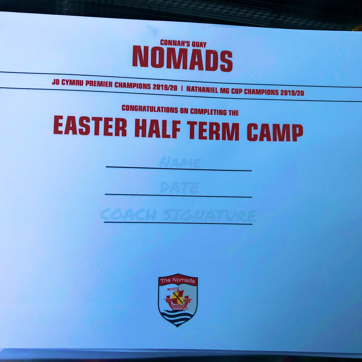nomads_qitc's tweet photo. Day 9️⃣ of @the_nomads Half Term Football Camp ⚽️

Medals and certificates being handed out today and tomorrow🥇 

Unbelievable numbers again 👏🏻 https://t.co/SIc2iWqomm