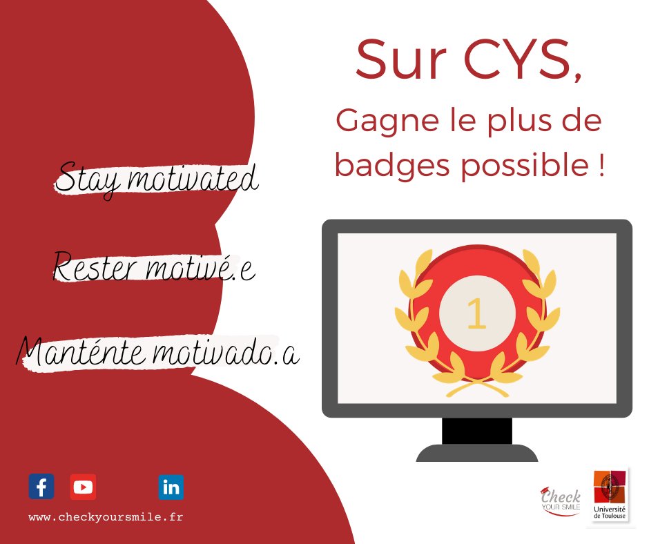 CheckYourSmile2's tweet photo. Ce n’est pas parce que c’est les vacances qu’il faut tout abandonner ! Facilite-toi la vie, en progressant dans la langue que tu préfères sur CYS. Ta rentrée n’en sera que meilleure ! 

#Motivation 
#Checkyoursmile https://t.co/B2fcionJzT