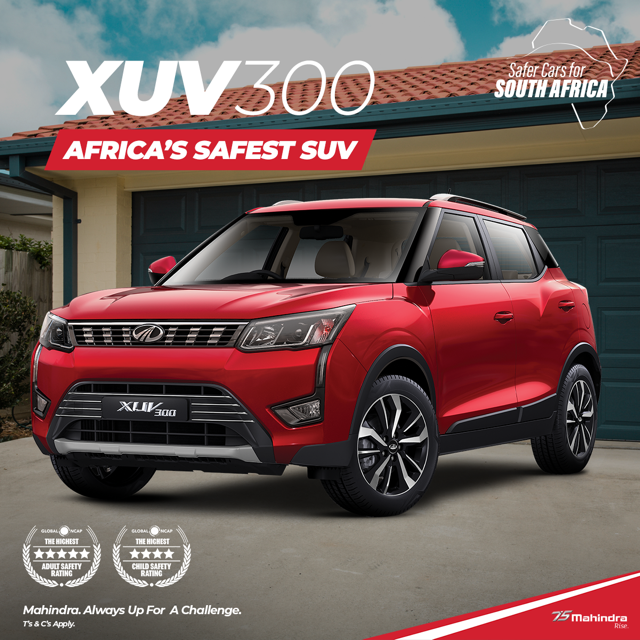 Mahindra_SA's tweet photo. Enjoy the safest drive in the 5-star GNCAP rated XUV300. Take your family’s safety seriously. #SafetyForAll #SafeMahindra #MahindraXUV300 #SaferCarsForAfrica #SaferCarsForSouthAfrica #MahindraSA #AlwaysUpForAChallenge https://t.co/7VaB7qVCYa