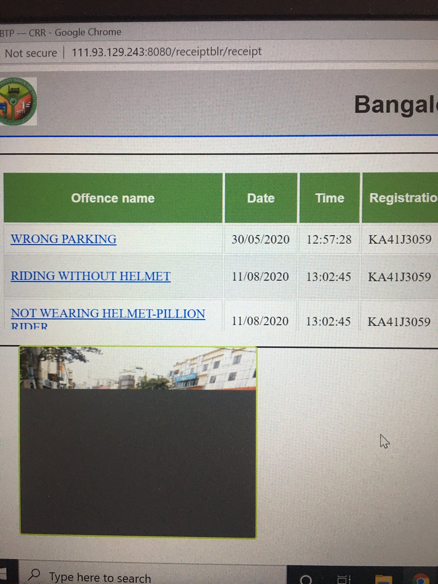 PREMNATHK's tweet photo. @blrcitytraffic Digitab vilolation against my 2 wheeler KA41J3059 for no helmet on 11/08/2020 the photo is not opening please update https://t.co/AHGsOrqojv