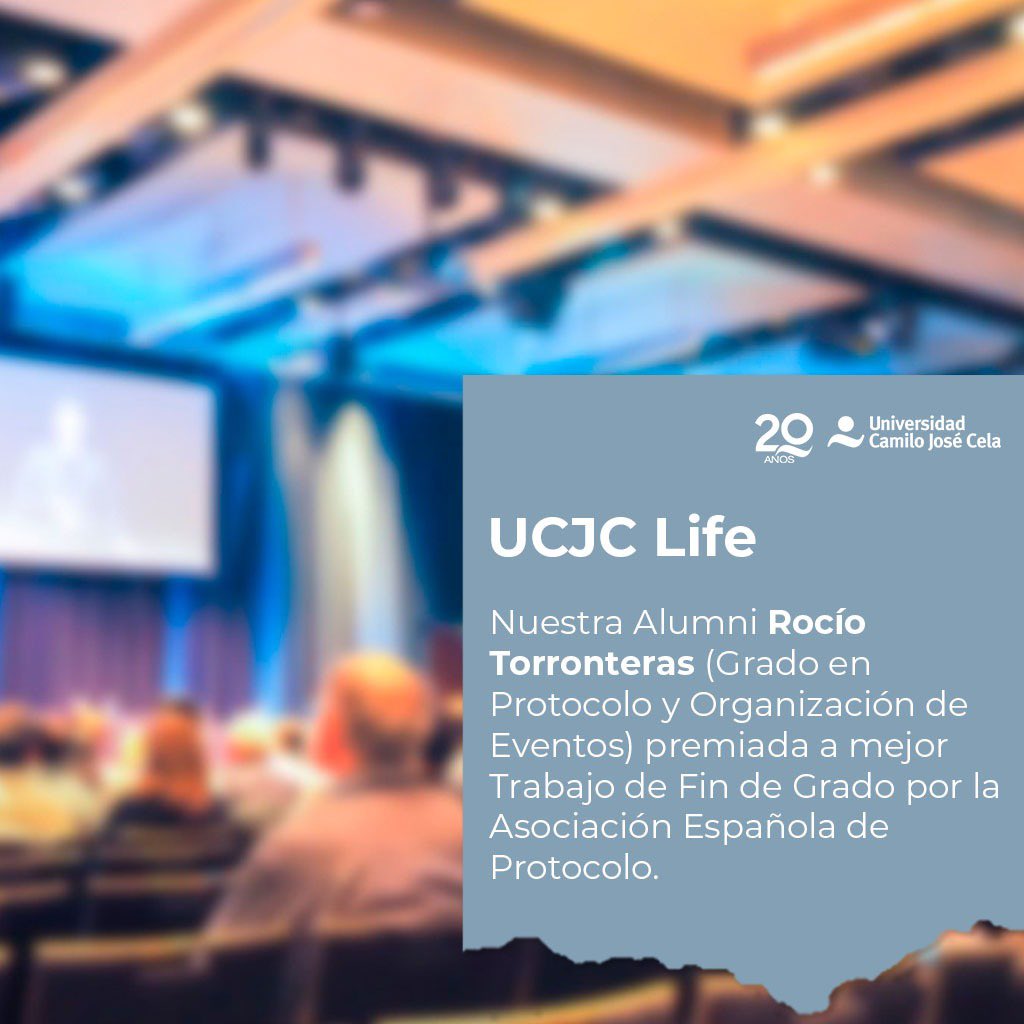 Rocío Torronteras, Alumni UCJC, del Grado en Protocolo y Organización de Eventos, premiada por la Asociación Española de Protocolo a mejor trabajo de fin de grado 🔝
.
¡No te pierdas la noticia en nuestro blog UCJC Life! blogs.ucjc.edu/ucjc-life/2021…