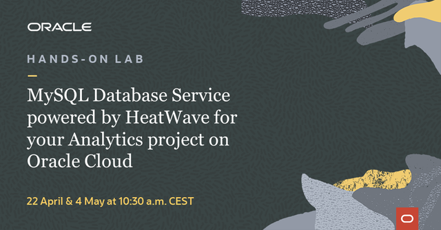 RisoleoT's tweet photo. Replicate MySQL Database into MySQL Database Service on Oracle Cloud and unleash the power of Cloud Analytics using in-memory acceleration. Join both sessions to get a free trial environment fully setup. https://t.co/n0vhrPSWFO https://t.co/tkdoFDCChO