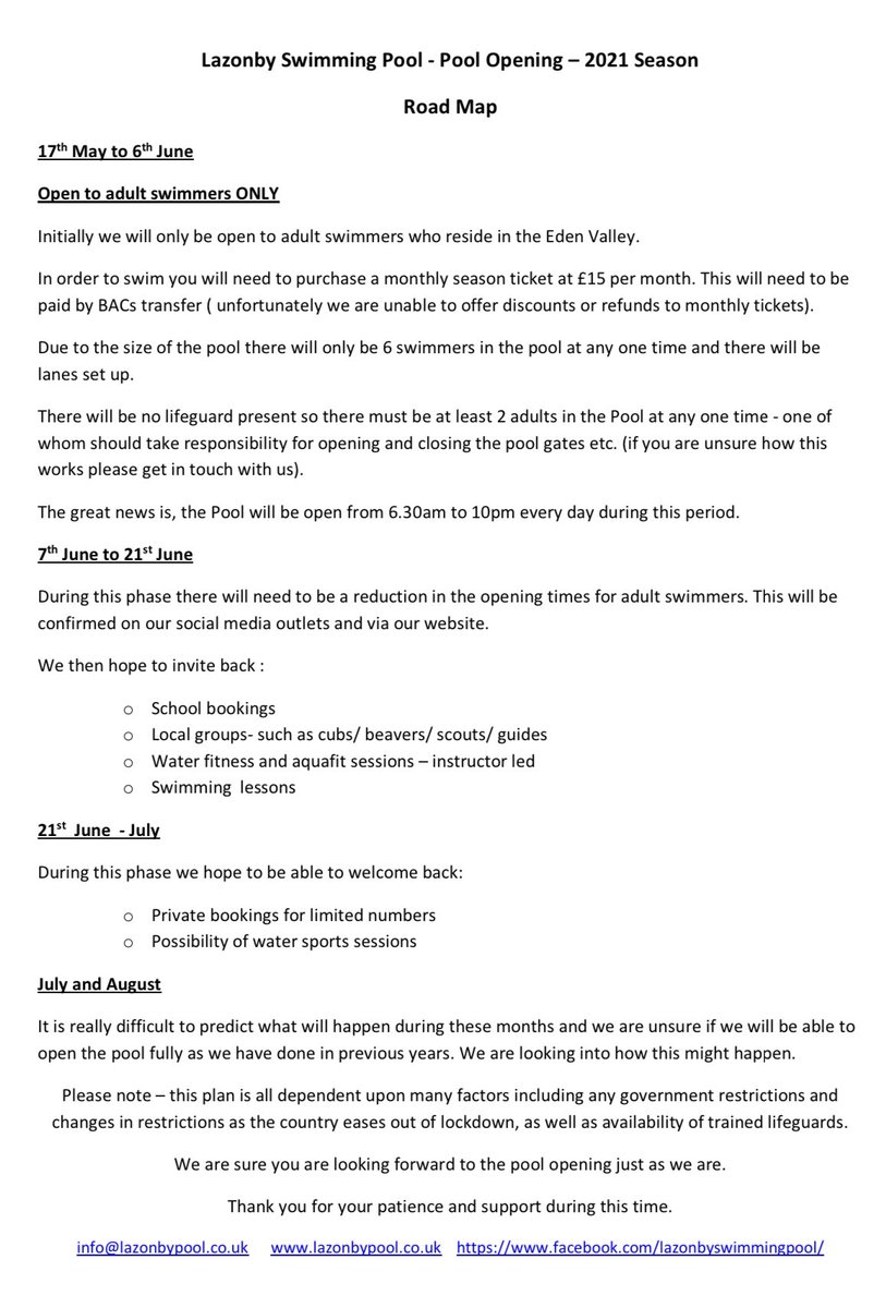 Our “road map” for reopening.  #community #smallsteps #MentalHealthMatters