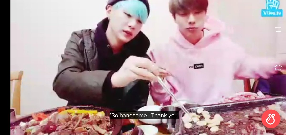 When they were arguing about being handsome and ended up accepting that "the meat is handsome"