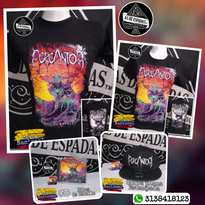 Seguimos dando la bienvenida a nuestra tienda a más bandas de #MetalColombiano!!

Ya pueden adquirir con nosotros el merch de la banda de Thrash/Death Bogotana <a href="/PercantorMetal/">Percantor</a> 🤘🔥 y su álbum #RitosdeBatalla 

📲 Más información al 3138418123
wa.me/message/KCAYAA…