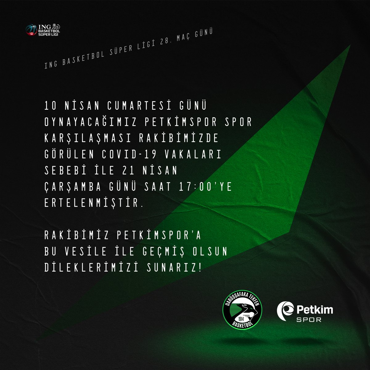 dackabasket's tweet photo. ℹ️ Bilgilendirme 🆚 @petkimspor https://t.co/kVaqPbKMhf