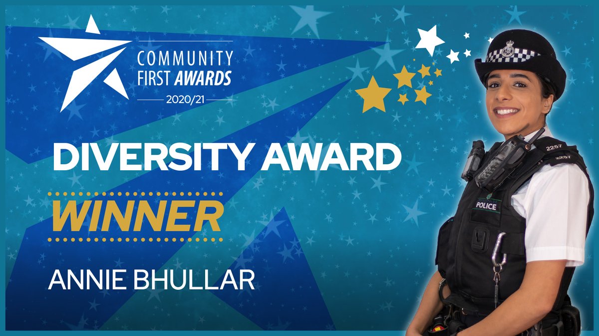 MerseyPolice's tweet photo. #CFA202021 | The Community First Diversity Award  recognises a person or team that promotes diversity and inclusivity, to ensure the people working for Merseyside Police and the communities served are treated with dignity, respect, and that their difference is valued.

⭐WINNER⭐ https://t.co/ow4QvRsOMK