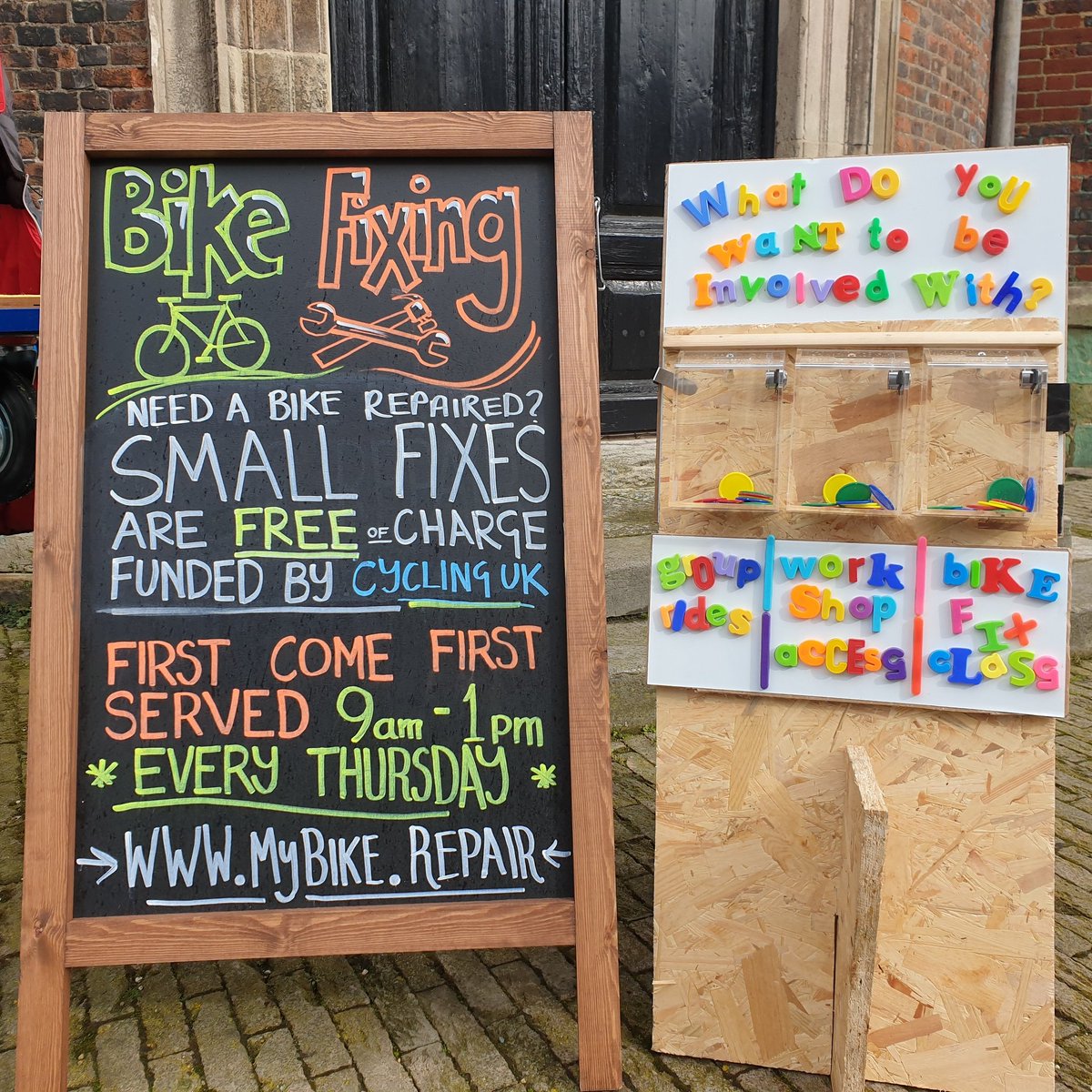 Give your bike some much needed tlc!
Get down to St George's before 3pm today and visit @mybikerepair