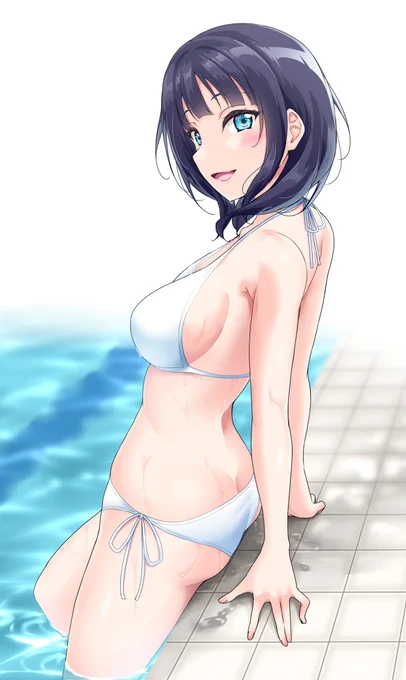 少し暖かくなってきたから果林に白水着を🤤🤤🤤🤤 