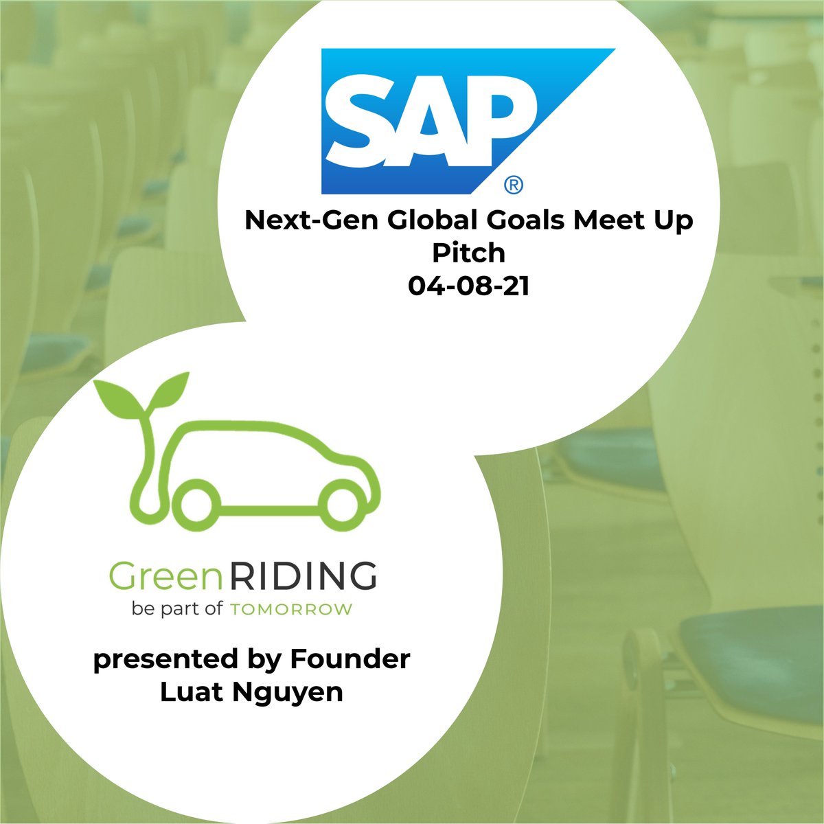 GreenridingU's tweet photo. Unsere Idee und die Vision unseres Green Ecosystems werden wir heute Abend beim SAP Next-Gen Global Goals Meet Up Pitch präsentieren.
Wir von Green Riding freuen uns sehr über die Möglichkeit und sehen darin einen weiteren Schritt in Richtung attraktive Zukunft. #innovative #SAP https://t.co/iKkjDN5lPm