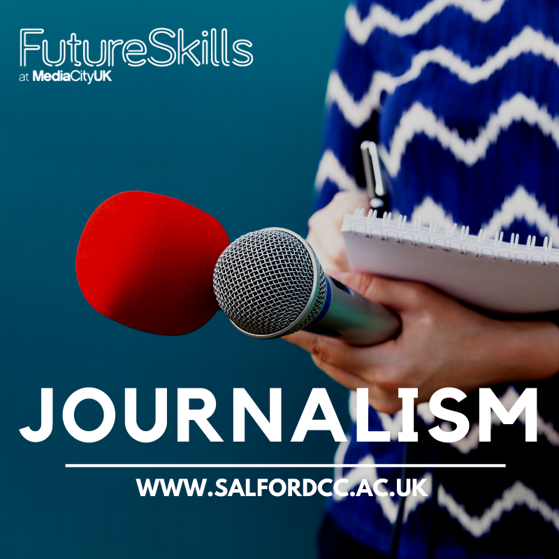 FS_MediaCityUK's tweet photo. Have a passion for news? Study journalism at FutureSkills at MediaCityUK and benefit from our professional standard facilities based in the heart of MediaCityUK.

Find out more 👉 https://t.co/lKsfvx6O7X 

#journalism #Salford #College https://t.co/wbh9MlURg8