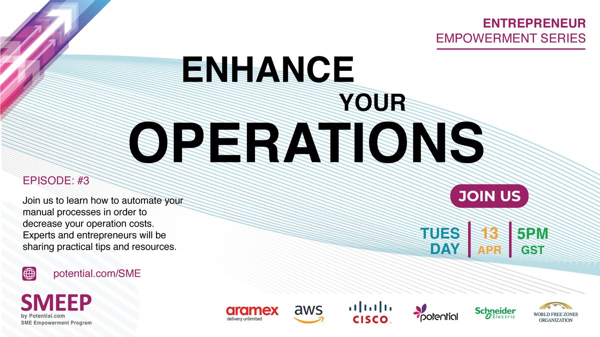 smeep_'s tweet photo. Join us for the 3rd episode of the Entrepreneur Empowerment series - Enhance Your Operations.
Experts will be sharing practical tips & resources that will help you decrease your operation costs.
RSVP now: https://t.co/t9ZoJ8h1qZ
#SMEEP #Entrepreneurs #operations #automation https://t.co/0XTHylsHTv
