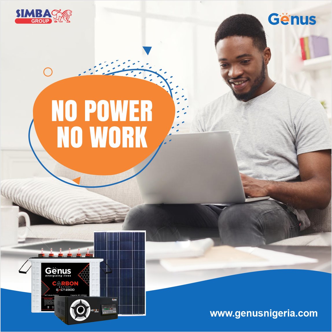 Improve your productivity this month so you can secure more money bags to live larger than life.

#genusnigeria #InvertersinNigeria