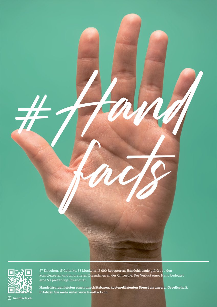 IFSSHand's tweet photo. Why is it important to have Hand Surgery as a speciality? The Swiss Society for Surgery of the Hand have a wonderful campaign to educate all: #HandFacts. Read more at https://t.co/7ao1stmcV9 (and the background story in the upcoming May Ezine). #HandSurgery #HandChirurgie https://t.co/8LTMoyogR6