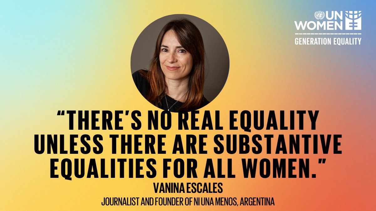 Vanina Escales is one of the founders of #NiUnaMenos, a movement to end violence against women that swept across Latin America and the world.

She is #GenerationEquality, and this is her inspiring story of activism: unwo.men/IX8v50Eifpd