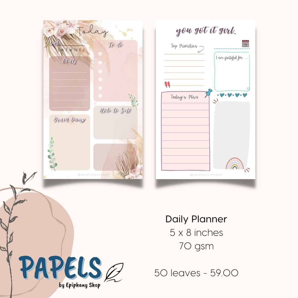 EpiphanyShopPh's tweet photo. 𝙋𝘼𝙋𝙀𝙇𝙎 by Epiphany Shop ✨𝗡𝗢𝗧𝗘𝗣𝗔𝗗𝗦

Available layouts: 👇
📝 3.5 x 3.5 
https://t.co/noQ5MiqYi6
📝 4 x 5
https://t.co/pDBjlNTVIh
📝 7 x 3.5
https://t.co/b4ZiKBKrO1

Just add 2.00 if you want it to be personalized with your name. 🤗

DM 🌸 https://t.co/YqOgUNES5q