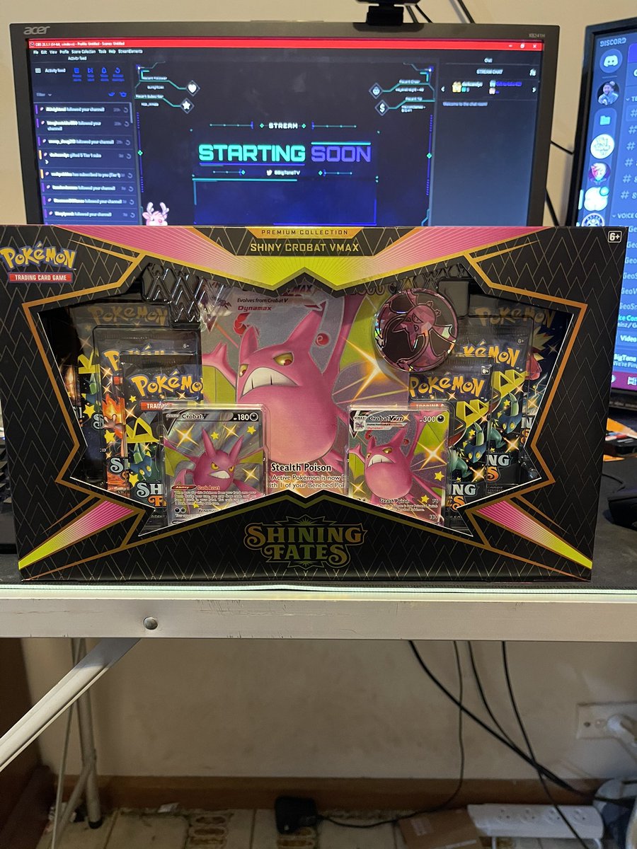 BigToneTV's tweet photo. Going live in 5 minutes! Gonna do a shining fates premium box opening and then play some Among us! #twitch #twitchstreamer #PokemonTCG #shiningfates
https://t.co/dWJSz949ot https://t.co/IaRkpJRMbo