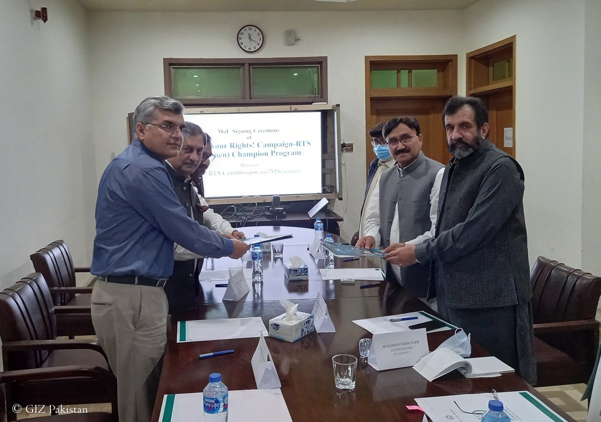 Happy to see @GIZPakistan joining hands with KP's right to information &amp; public services commissions to launch the #ClaimYourRights campaign! It will help raise public awareness, esp women's, on their rights to information &amp; services. Great initiative to promote good governance!