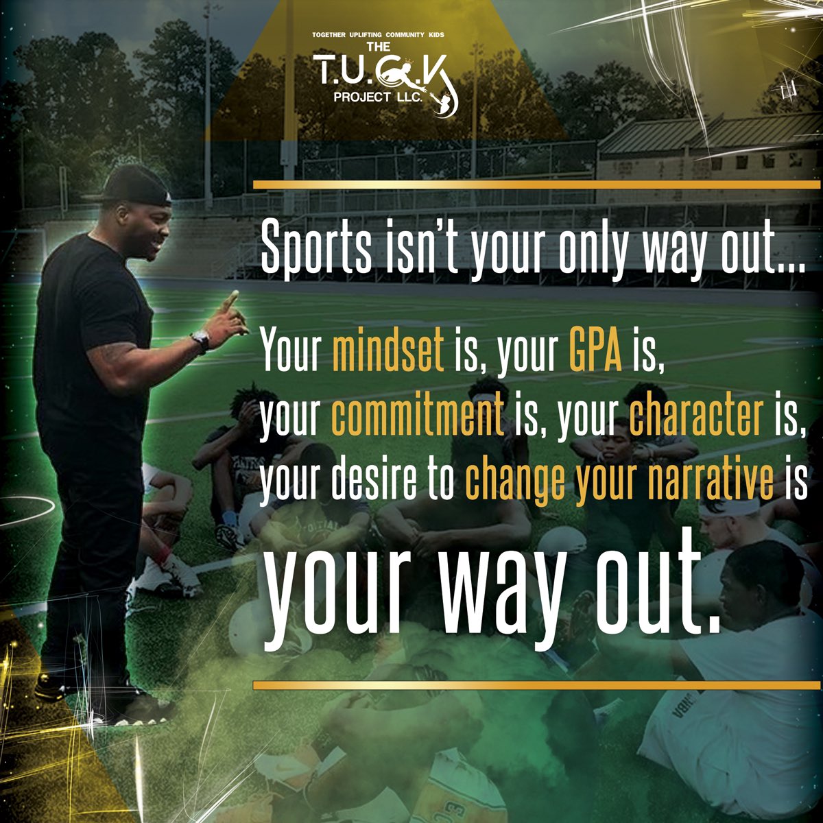 terrance_tuck's tweet photo. It’s imperative that we teach our young men that sports isn’t the only way out of a adverse situation. I remember noticing certain fathers  often times being disappointed if their sons aren’t good at sports, crushing the kids confidence. #TuckProject #Mentoring #BuildIngKings https://t.co/UJbWGx3iUW