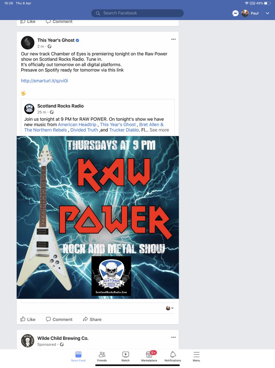 thisyearsghost's tweet photo. Tune in tonight to @scotlandrocksradio to hear our new single Chamber of Eyes. Presave on #spotify here ( https://t.co/14e1xI2WLW  ) for tomorrow’s release. #chamberofeyes #newmusicfriday #newmusic #rock #metal #grunge #radio #rockradio #countdown #3MusicAwards21 https://t.co/KvYyucqrG9