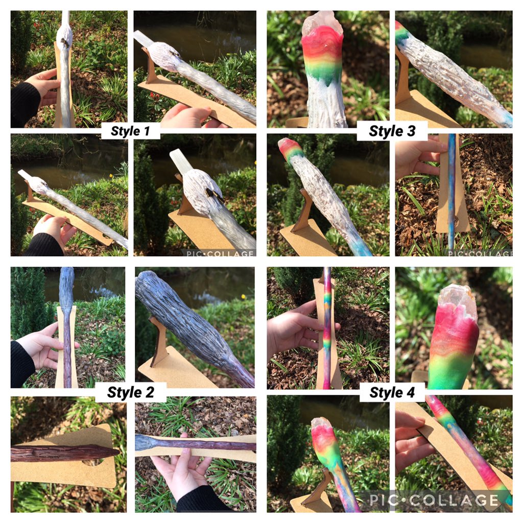 JadeWdesigns's tweet photo. I am so excited to be releasing today’s brand new products. These gorgeous handmade wands are completely unique and 1 of a kind. Each one is hand sculpted and some even include real gemstones. 
Each wand is £20 with free uk postage 

https://t.co/O17TZkiVi1 https://t.co/Hi8sfshNbG
