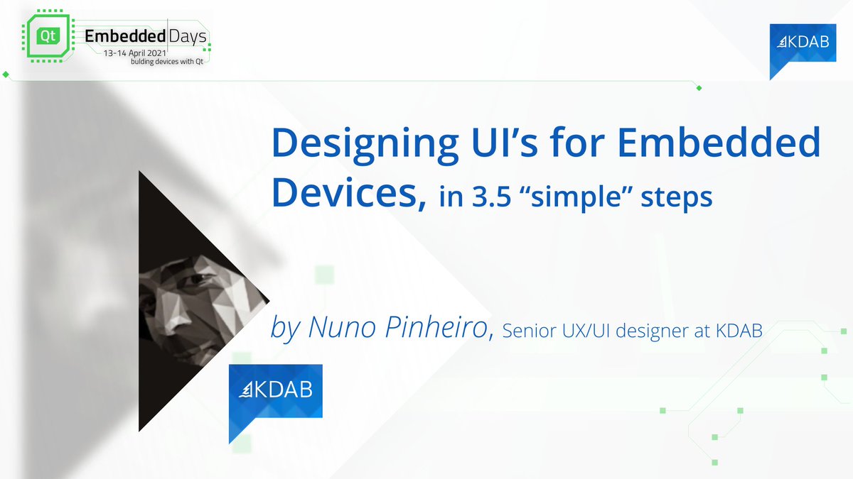KDABQt's tweet image. Explore the process for designing a UX/UI in the embedded space, with Nuno Pinheiro: ow.ly/gJ6a50Ej44o #embedded #qtcreator #qtdev #uxdesign #QtEmD