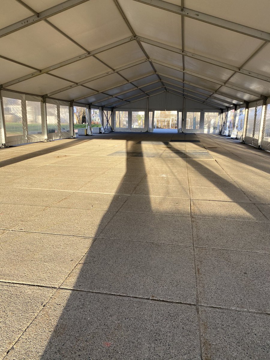 ChenerySchool's tweet photo. The tents are up @ChenerySchool! Sign of of our full return coming soon! #cmscommunity https://t.co/0hyIVHNrR3