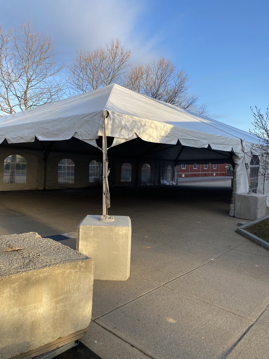ChenerySchool's tweet photo. The tents are up @ChenerySchool! Sign of of our full return coming soon! #cmscommunity https://t.co/0hyIVHNrR3