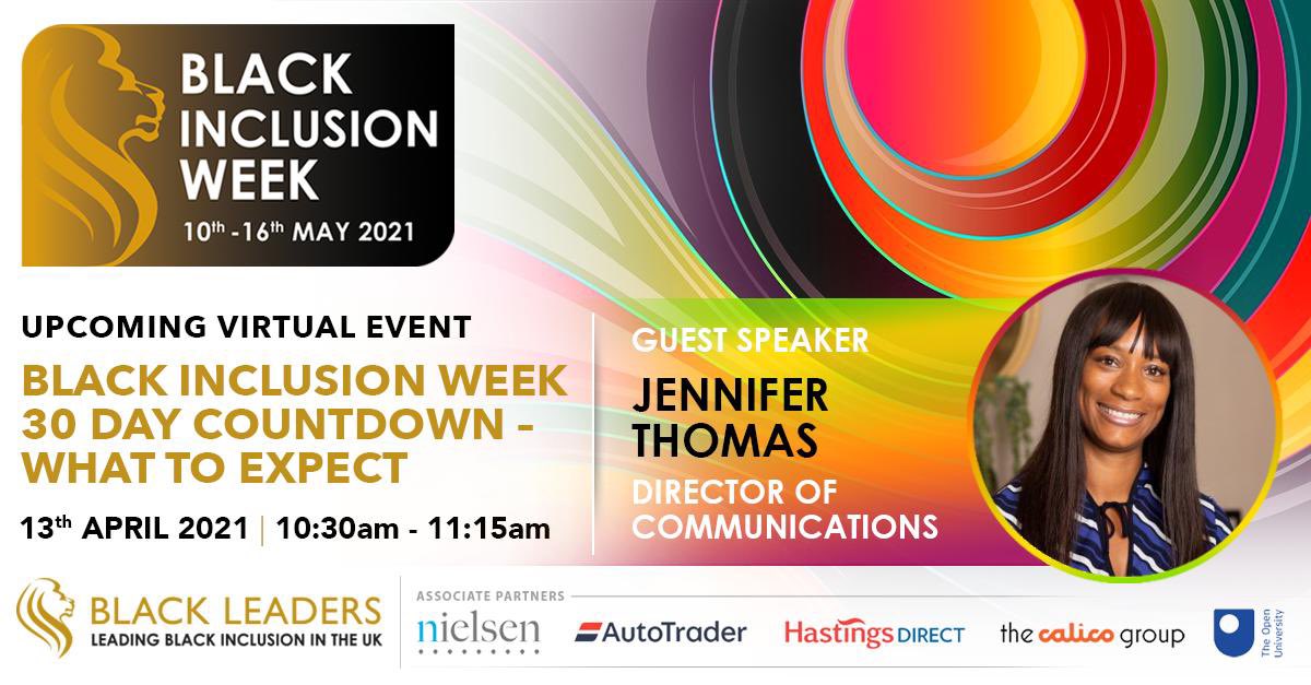 Join us for the countdown to Black Inclusion Week. Register today👇🏽👇🏽