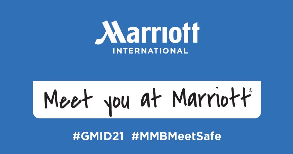 MarriottIntl's tweet photo. Marriott International joins @MeetingsMeanBiz to celebrate Global Meetings Industry Day. Marriott is proud to recognize the meetings and events industry that makes a positive impact on people, businesses and communities around the world. #GMID21 #MMBMeetSafe #MarriottBonvoyEvents https://t.co/xFUD7xjwgu