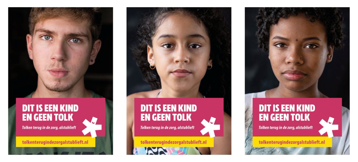 'Dit is een kind en geen tolk'. Sterke en belangrijke actie van <a href="/wierstichting/">Johannes Wier Stichting</a>, <a href="/jeugdartsen/">AJN Jeugdartsen</a> en <a href="/psychiaters/">Nederlandse Vereniging voor Psychiatrie (NVvP)</a>. Kinderen worden nu ingezet als tolk voor hun ouders, met ernstige gevolgen voor het kind.

Doe je mee?

bit.ly/3wFbqxO

#jongemantelzorgers #tolkenterugindezorg