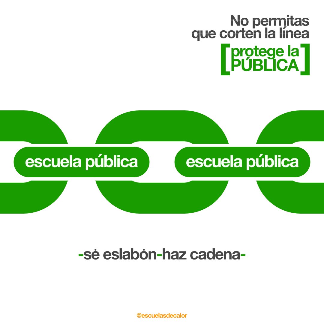 #NosTocanLaPúblicaNosTocanATodas Nadie ocupará tu lugar si faltas.
￼
LEE NUESTRA REFLEXIÓN en la ENTRADA de nuestro BLOG👇🏾
￼
somosescuelasdecalor.blogspot.com/2021/04/nos-to…

🔗SÉ ESLABÓN-HAZ CADENA🔗 de nuestras compañeras el 

🗓 10A 
🕚 11
🏢 P. Triana

#ProtegeLaPública
