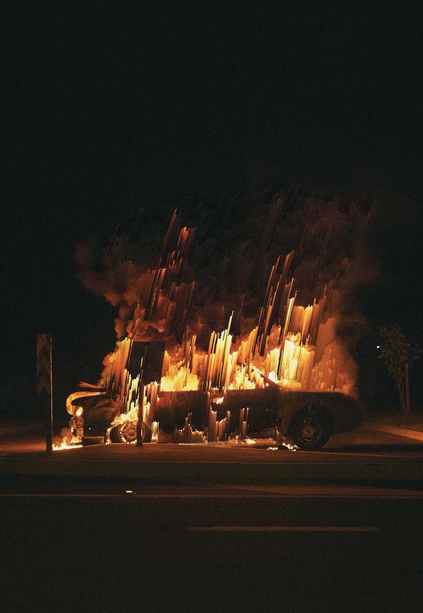 luggaugga's tweet image. Burning dream of a 16 year old #pixelart #pixelsort #glitchart #nftart #nft