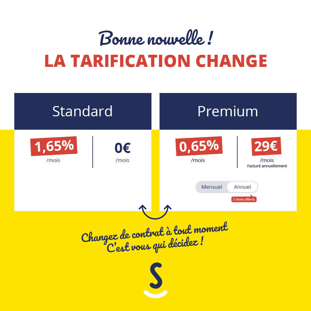 [NEWS] 🔥 Solidaires à vos côtés, nous baissons toute notre tarification ! 
👉Plus de détails sur notre site : smileandpay.com/nos-tarifs/ 
💛🙂

#startup #fintech #cartebancaire