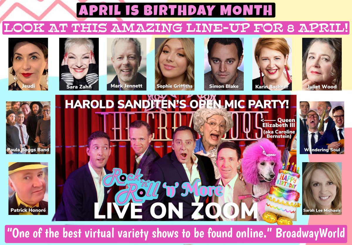 HaroldSanditen's tweet photo. It's TODAY! #haroldsanditensopenmicparty #liveonzoom @CrazyCoqs
DM 4 Zoom or https://t.co/WUFLxn6i9v
@gr8musicvenues @HomeAndYonder @sophiegsinger @PaulaBoggsBand @sarahleesings @MarkJennettJazz @julietwoodjazz @michaelroulston @simonloughton https://t.co/8R5pJ715B7