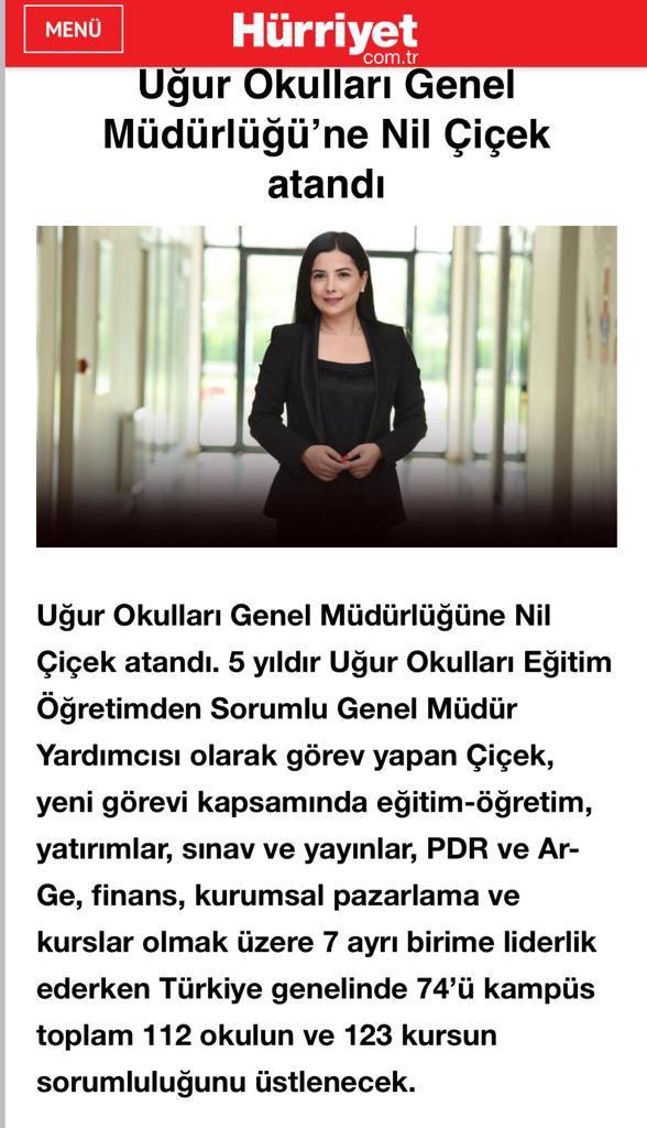 Uğur Okulları (@ugurokullari) on Twitter photo “Uğur Okulları Genel Müdürlüğü’ne Nil Çiçek Atandı”
👉🏻 hurriyet.com.tr/egitim/ugur-ok…
<a href="/Hurriyet/">Hürriyet.com.tr</a>
<a href="/HurriyetEgitim/">Hürriyet Eğitim</a>
<a href="/nurancakmakci/">nurancakmakci</a> “Uğur Okulları Genel Müdürlüğü’ne Nil Çiçek Atandı”
👉🏻 hurriyet.com.tr/egitim/ugur-ok…
<a href="/Hurriyet/">Hürriyet.com.tr</a>
<a href="/HurriyetEgitim/">Hürriyet Eğitim</a>
<a href="/nurancakmakci/">nurancakmakci</a>
