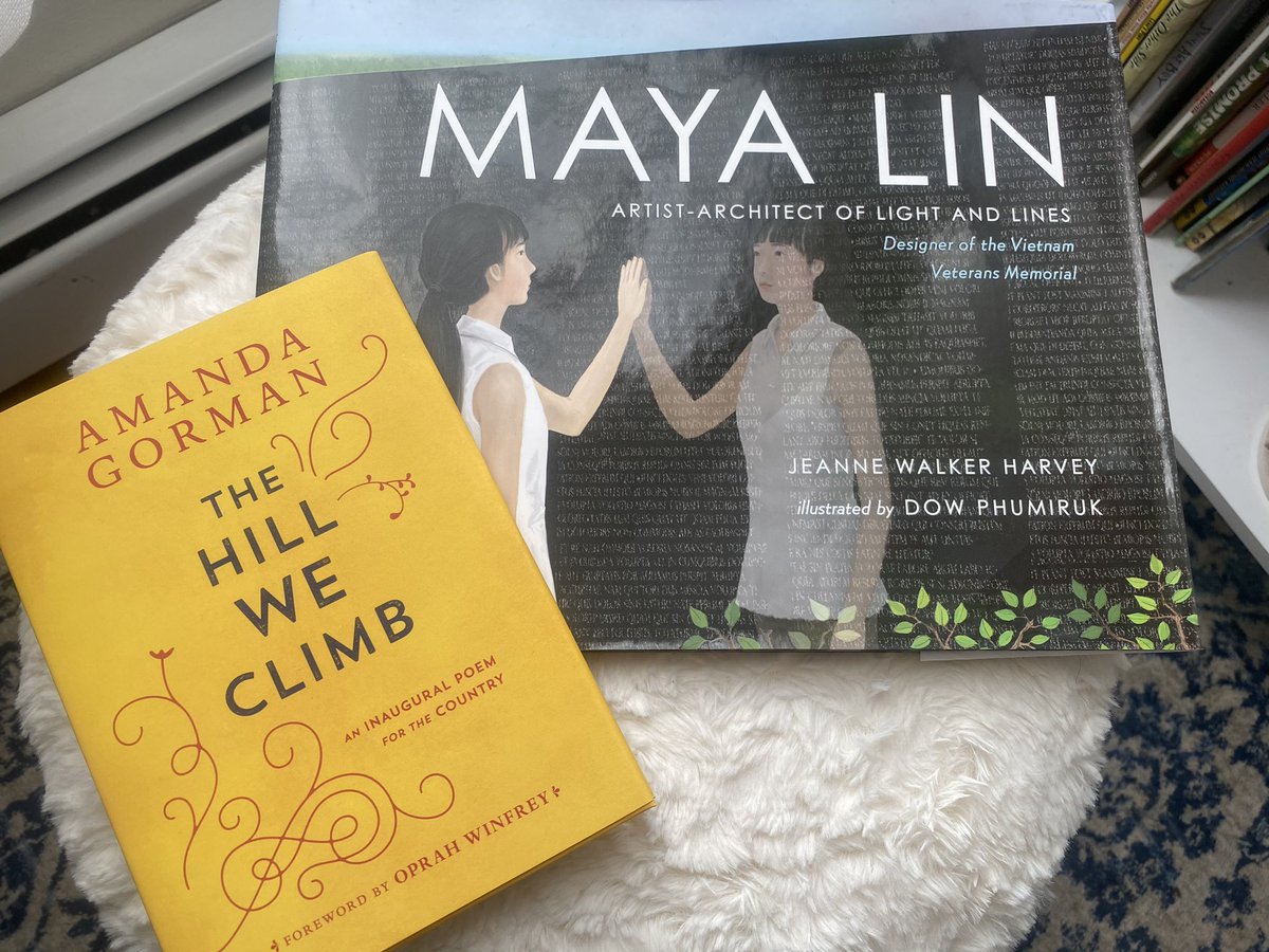 Loving my two new classroom library additions. Just in time for our poetry unit, and a powerful reminder of what young people can do! #thehillweclimb #mayalin