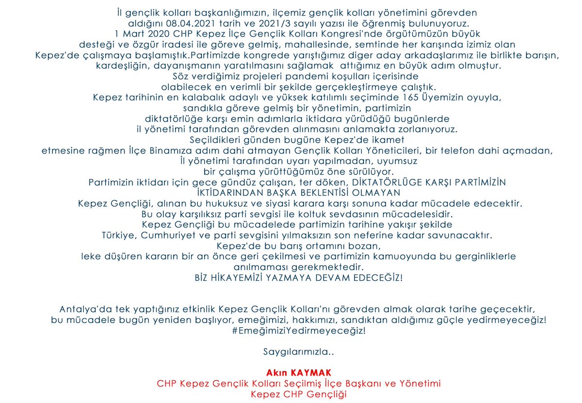 #EmeğimiziYedirmeyeceğiz!