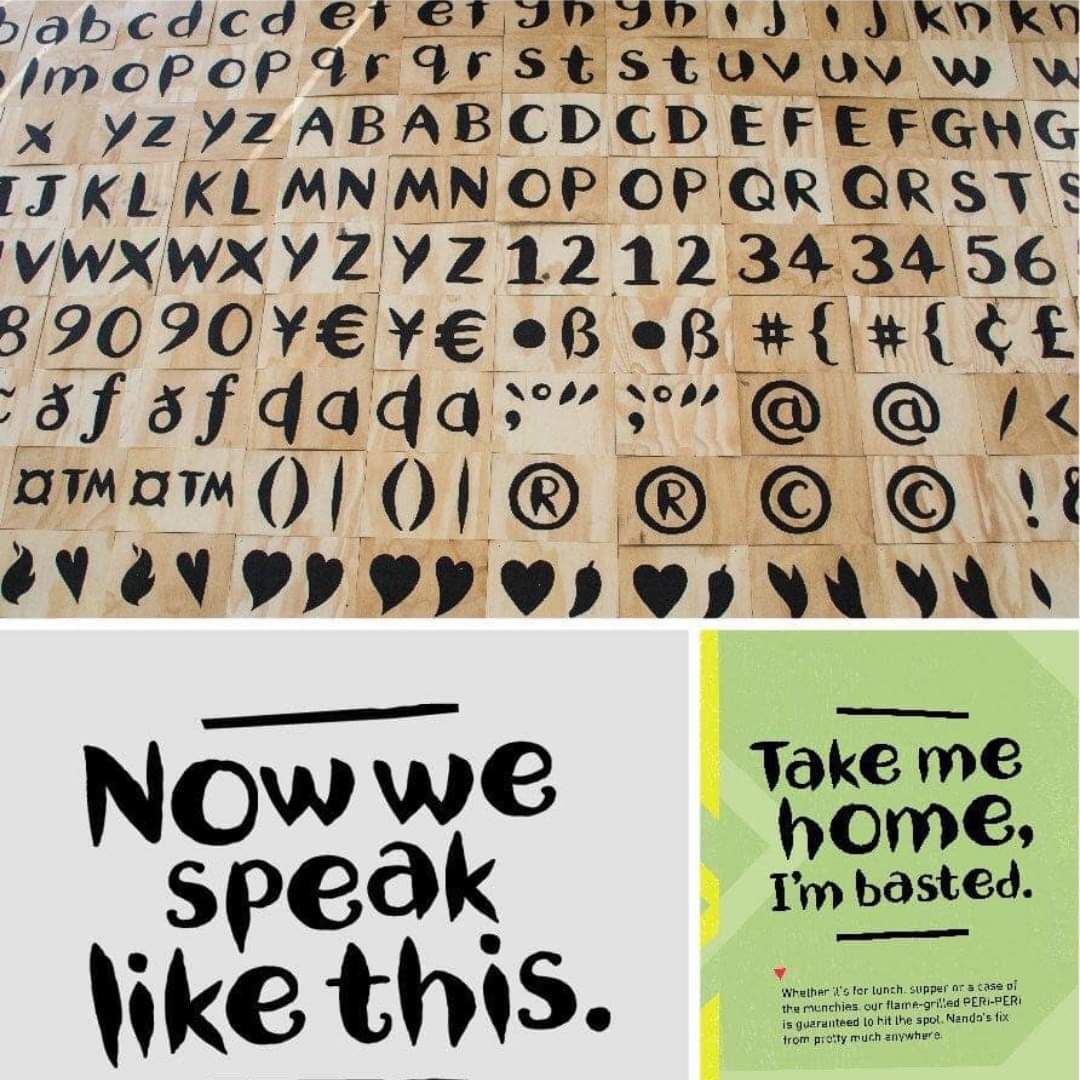 Godfrey Albertyn Did You Know The Iconic Quirky Nando S Font Was Created By An Artist Named Marks Salimu A Classically Trained Sign Writer Marks Handpainted All The Letters