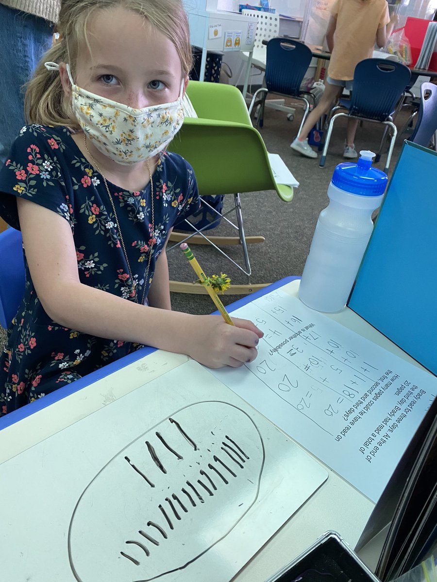 resDCSD's tweet photo. Mrs. Workman’s first graders are solving story problems in Math Workshop! #MathMindsAtWork https://t.co/JZTxX4Uyoj