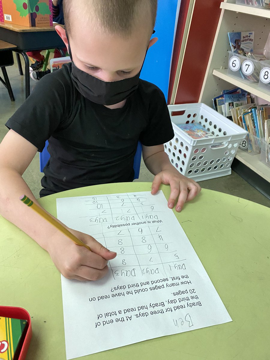 resDCSD's tweet photo. Mrs. Workman’s first graders are solving story problems in Math Workshop! #MathMindsAtWork https://t.co/JZTxX4Uyoj